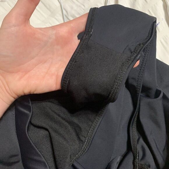 Womens Solid Black Mid Rise Athletic Nylon Mini Skort Small - Picture 4 of 4